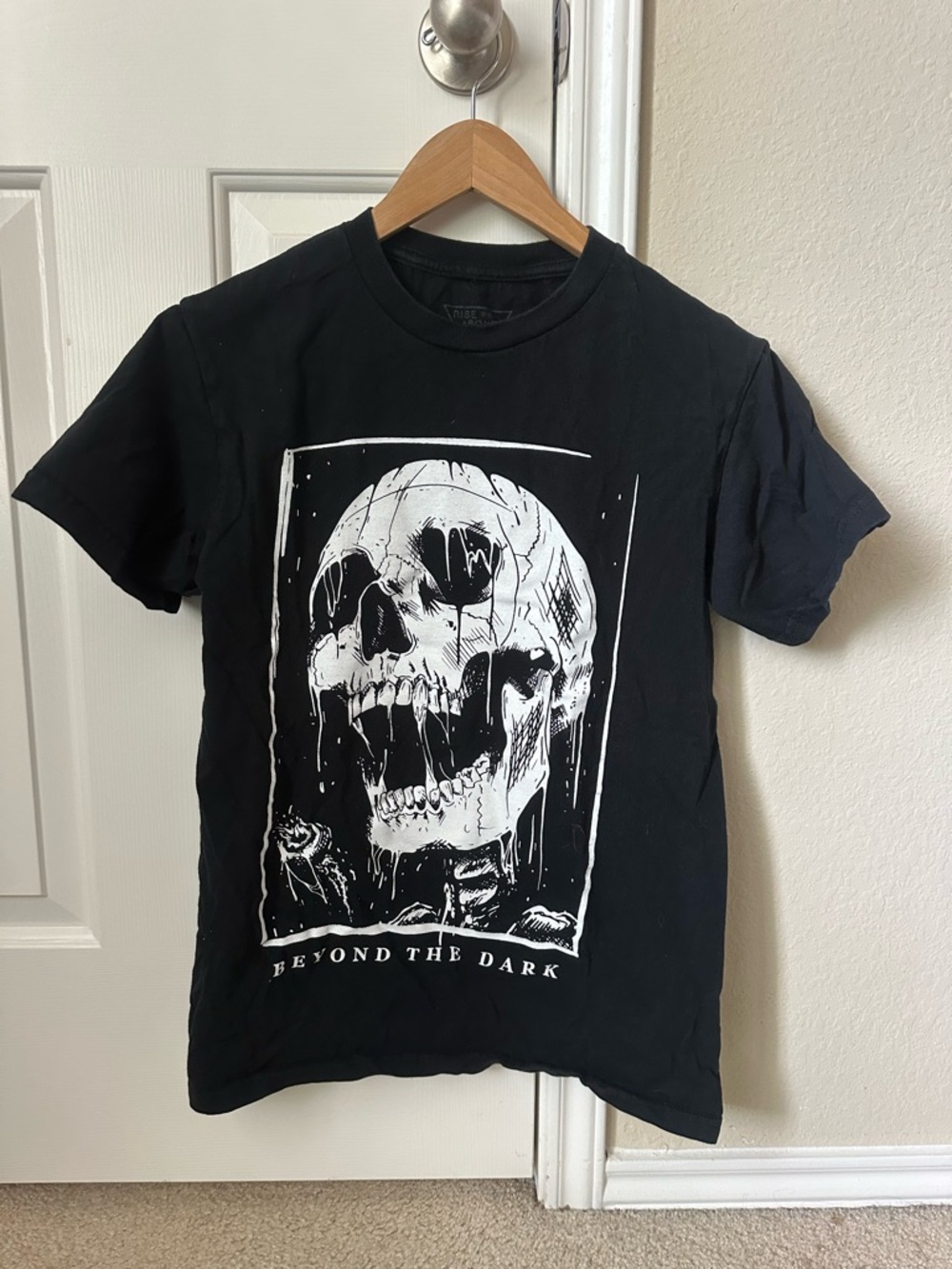 Rise Above Beyond The Dark Black Tee Skull Print - Exploring with Josh Merch